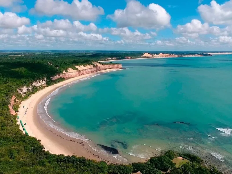 Vista aerea da Praia de Pipa